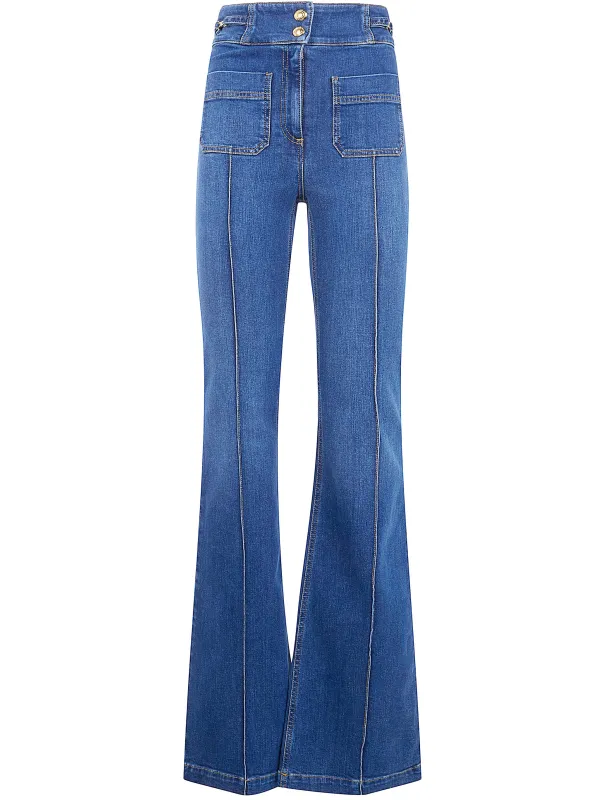 FLARED DENIM JEANS sold by Lord & Taylor