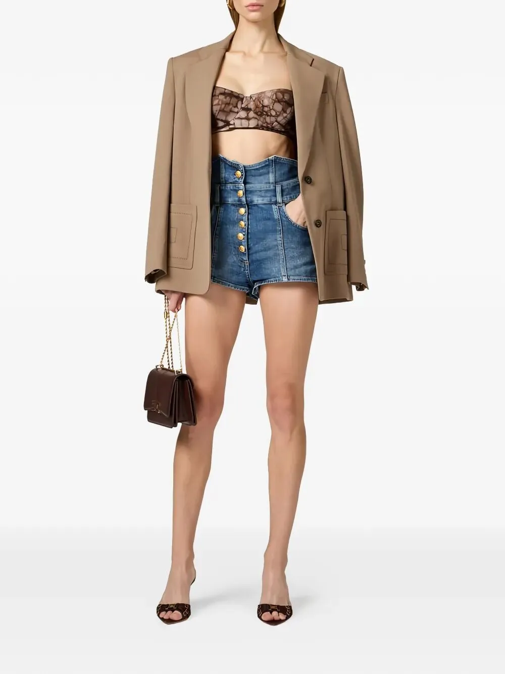 SINGLE-BREASTED GABARDINE BLAZER WITH EMBROIDERED POCKETS sold by Lord & Taylor product image thumbnail 4