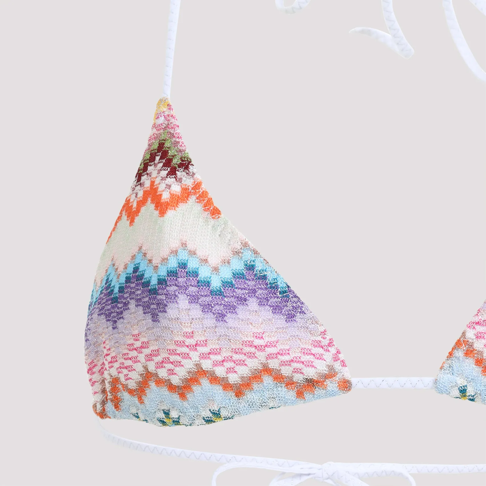 TRIANGLE BIKINI IN LAMÉ VISCOSE WITH PIXEL-EFFECT ZIGZAG PATTERN sold by Lord & Taylor product image thumbnail 5