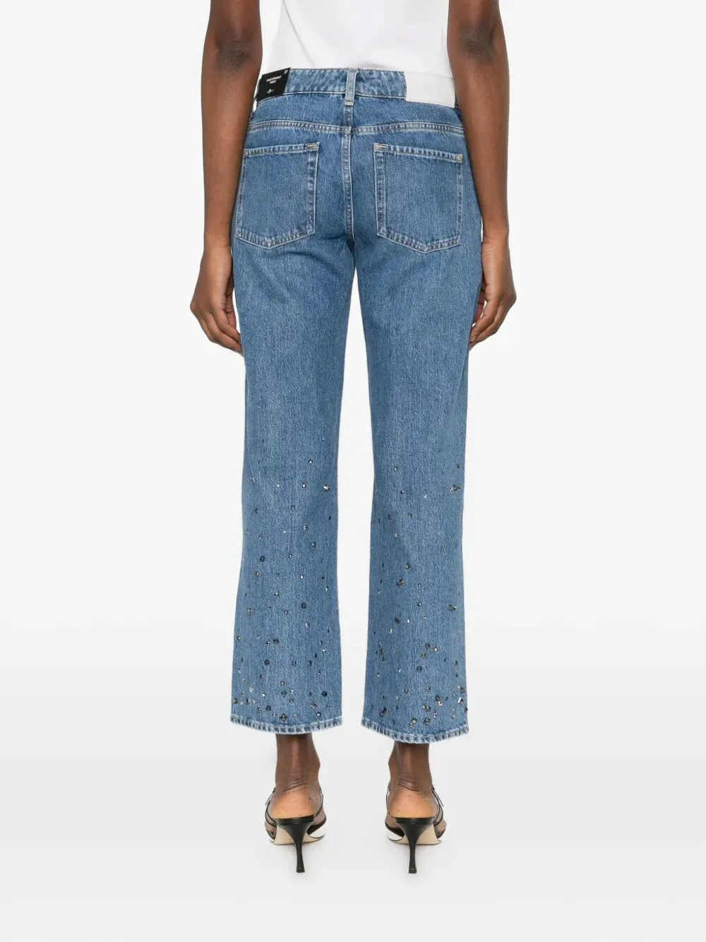 CALIE EMBELLISHED ANKLE-LENGTH AND STRAIGHT LEG JEANS sold by Lord & Taylor product image thumbnail 3