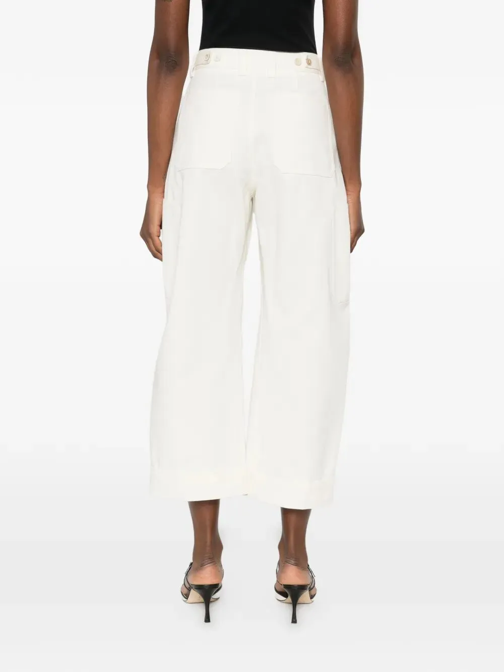 COCOON CROPPED CARGO PANTS IN COTTON AND WOOL sold by Lord & Taylor product image thumbnail 3