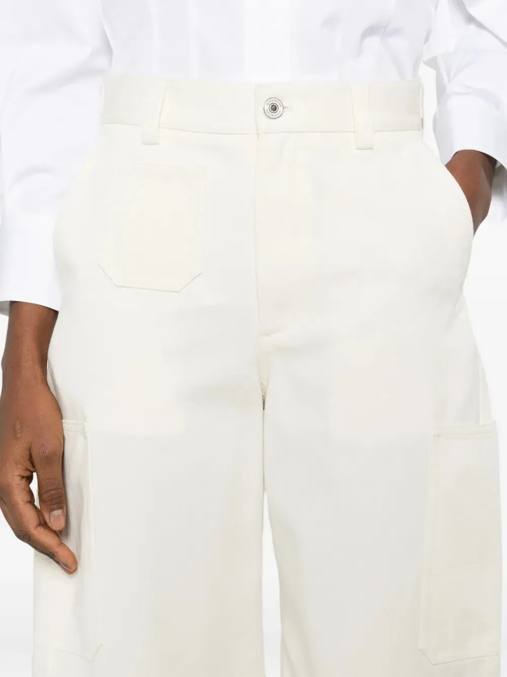 COCOON CROPPED CARGO PANTS IN COTTON AND WOOL sold by Lord & Taylor product image thumbnail 5