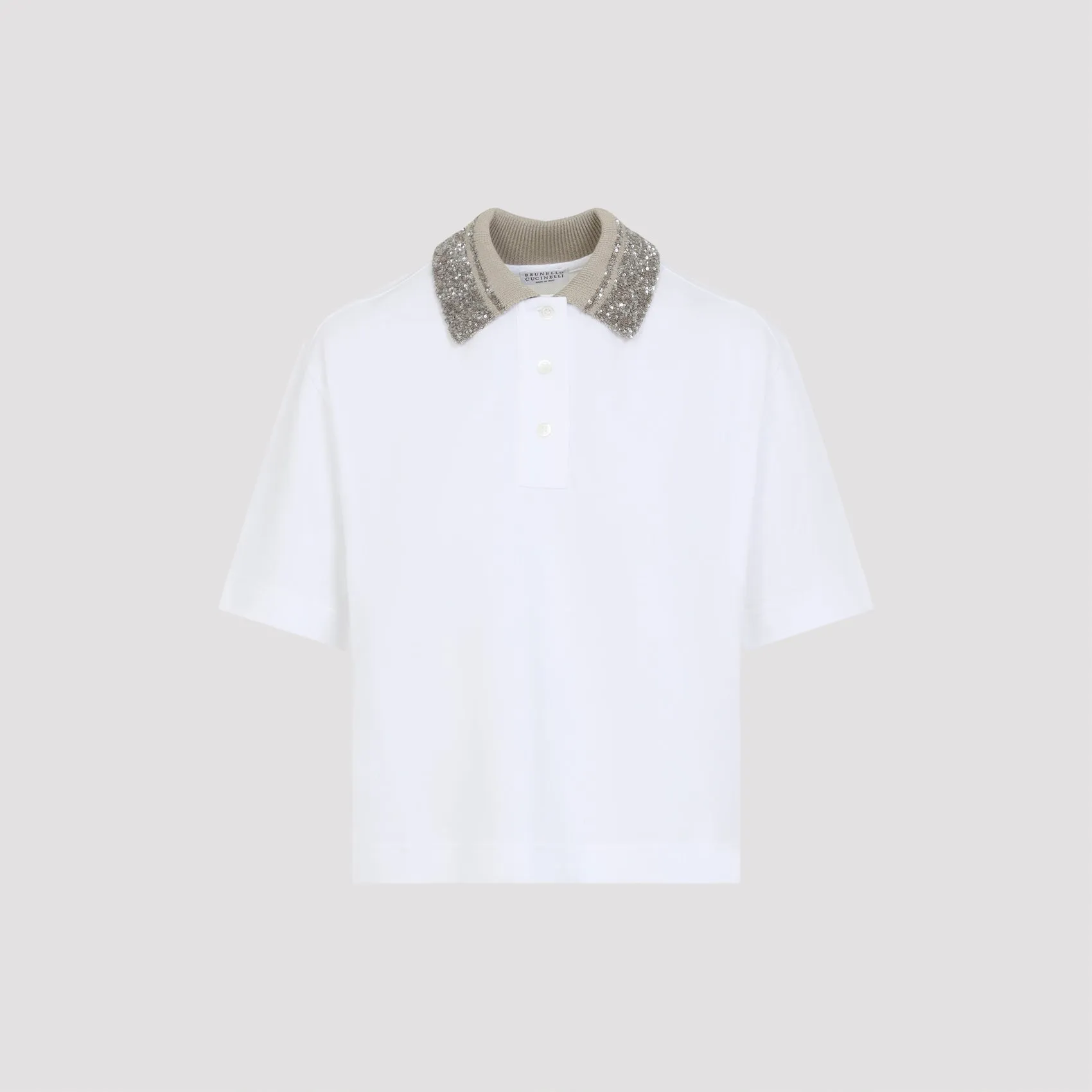 WHITE PAILLETTES COTTON POLO sold by Lord & Taylor product image thumbnail 2