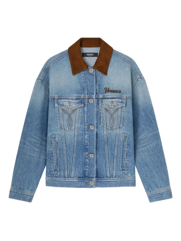 DENIM COTTON JACKET made by Versace