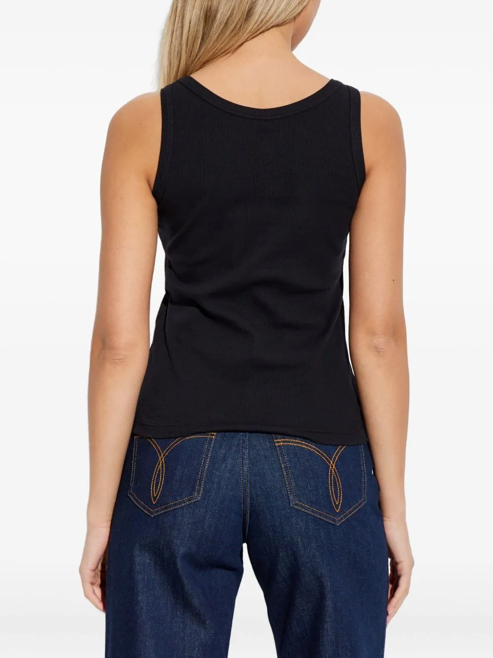 LOGO COTTON TANK TOP sold by Lord & Taylor product image thumbnail 4