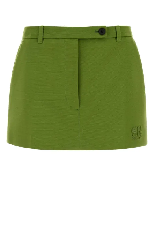 GREEN STRETCH JERSEY MINI SKIRT sold by Lord & Taylor