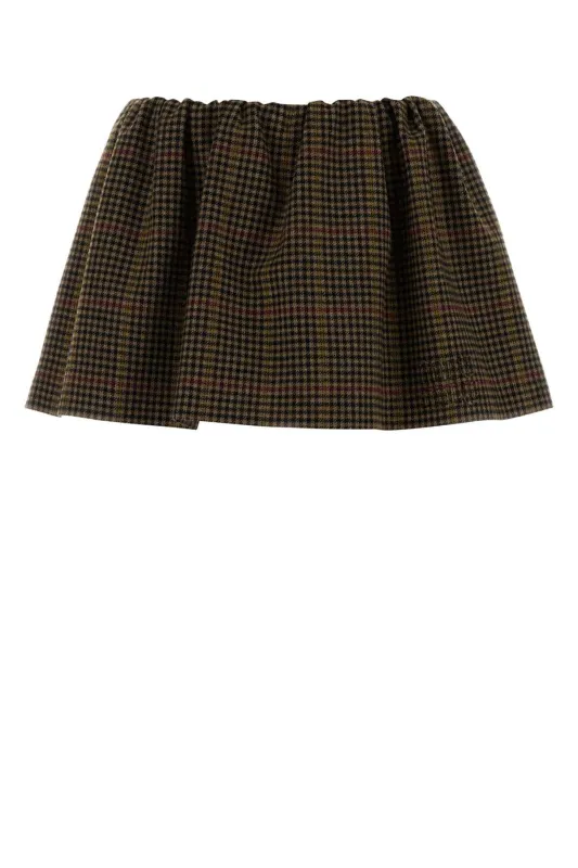 EMBROIDERED HOUNDSTOOTH MINI SKIRT sold by Lord & Taylor