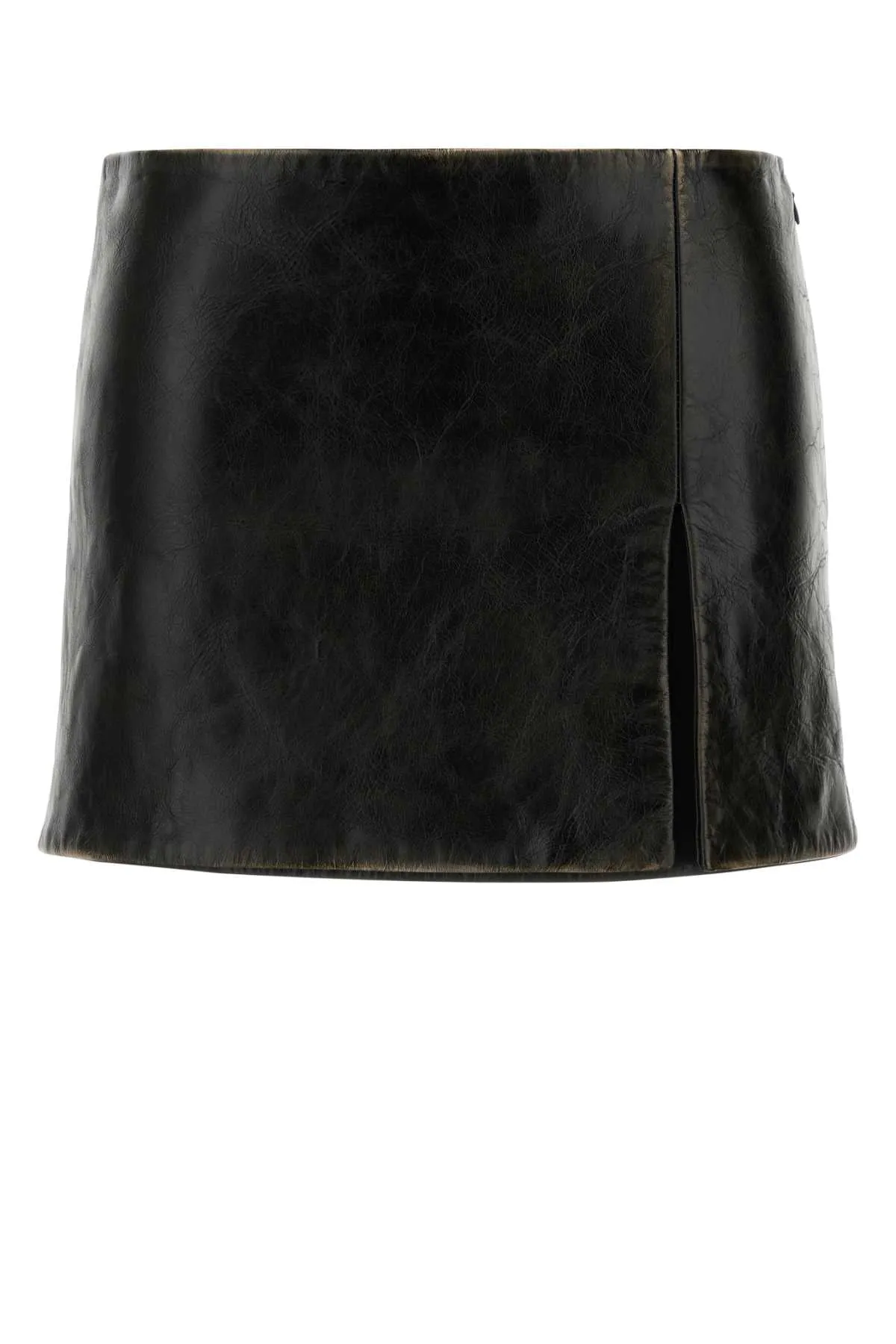 BLACK LEATHER MINI SKIRT sold by Lord & Taylor