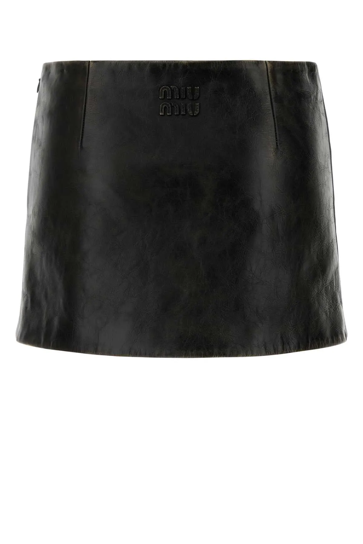 BLACK LEATHER MINI SKIRT sold by Lord & Taylor product image thumbnail 2