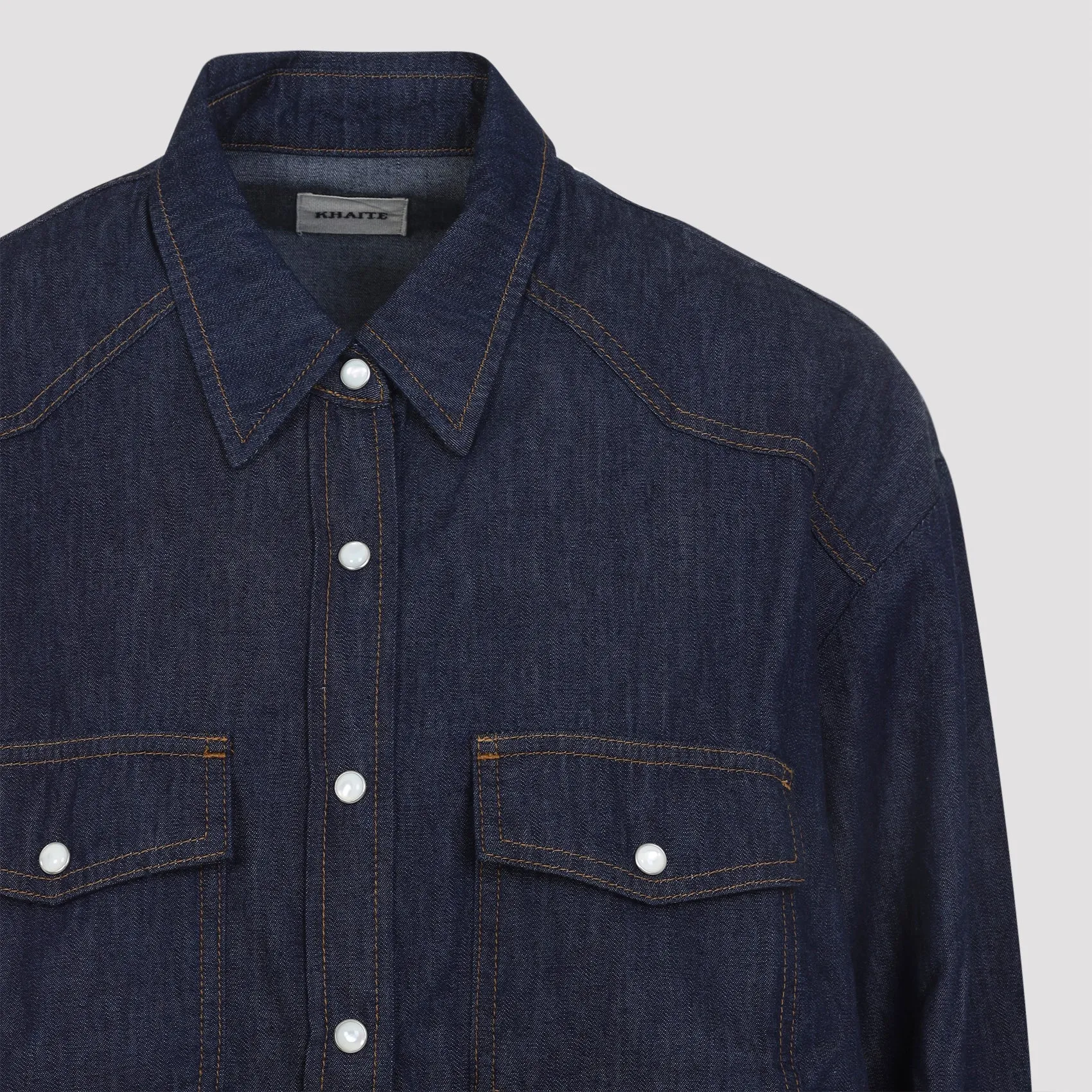BLUE GRENON COTTON SHIRT sold by Lord & Taylor product image thumbnail 4