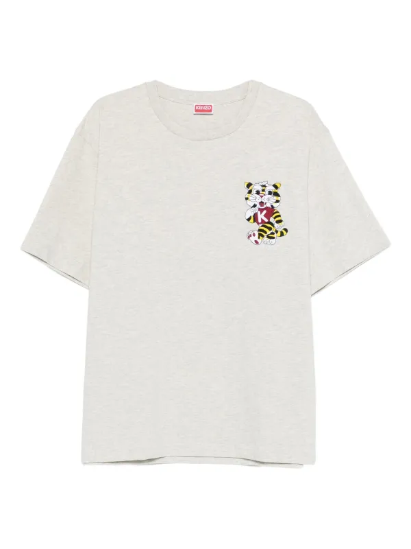 OVERSIZED COTTON T-SHIRT WITH 'KENZO WILD TIGER' EMBROIDERY made by Kenzo