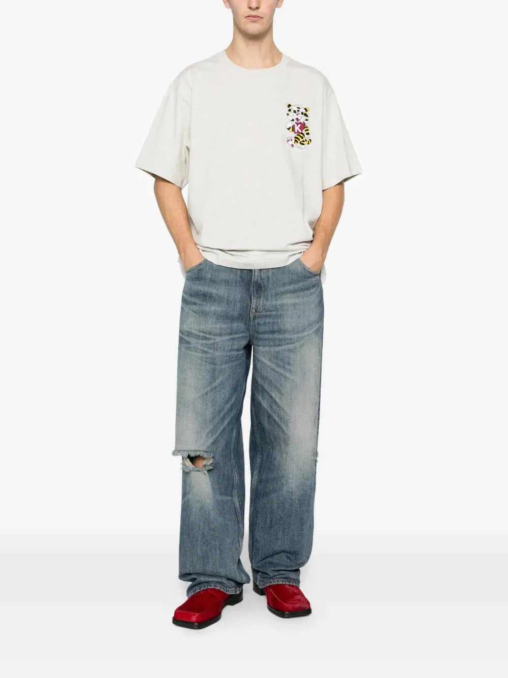 OVERSIZED COTTON T-SHIRT WITH 'KENZO WILD TIGER' EMBROIDERY sold by Lord & Taylor product image thumbnail 2