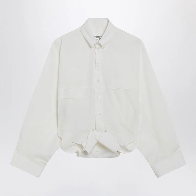 WHITE COTTON SHIRT WITH MIRRORED EFFECT sold by Lord & Taylor
