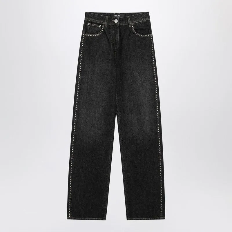 BLACK JEANS WITH STUDS AND CRYSTALS sold by Lord & Taylor