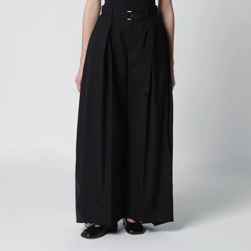 WIDE BLACK WOOLBLEND TROUSERS sold by Lord & Taylor