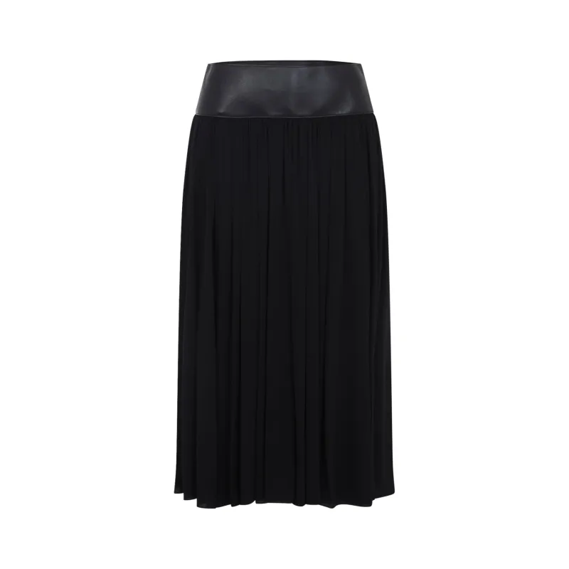 BLACK BELT VISCOSE MIDI SKIRT sold by Lord & Taylor