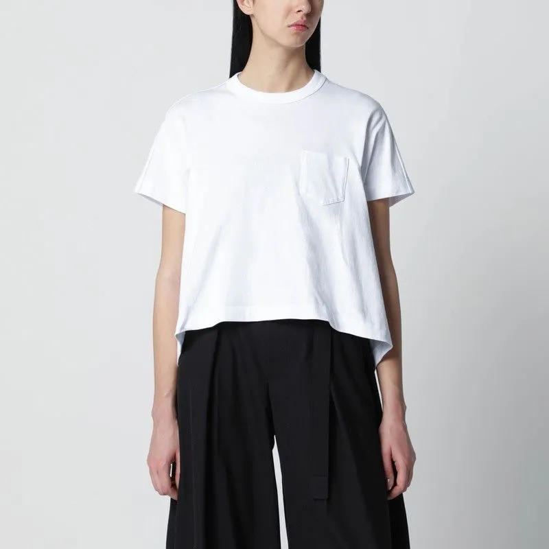 WHITE CROPPED COTTON TSHIRT sold by Lord & Taylor
