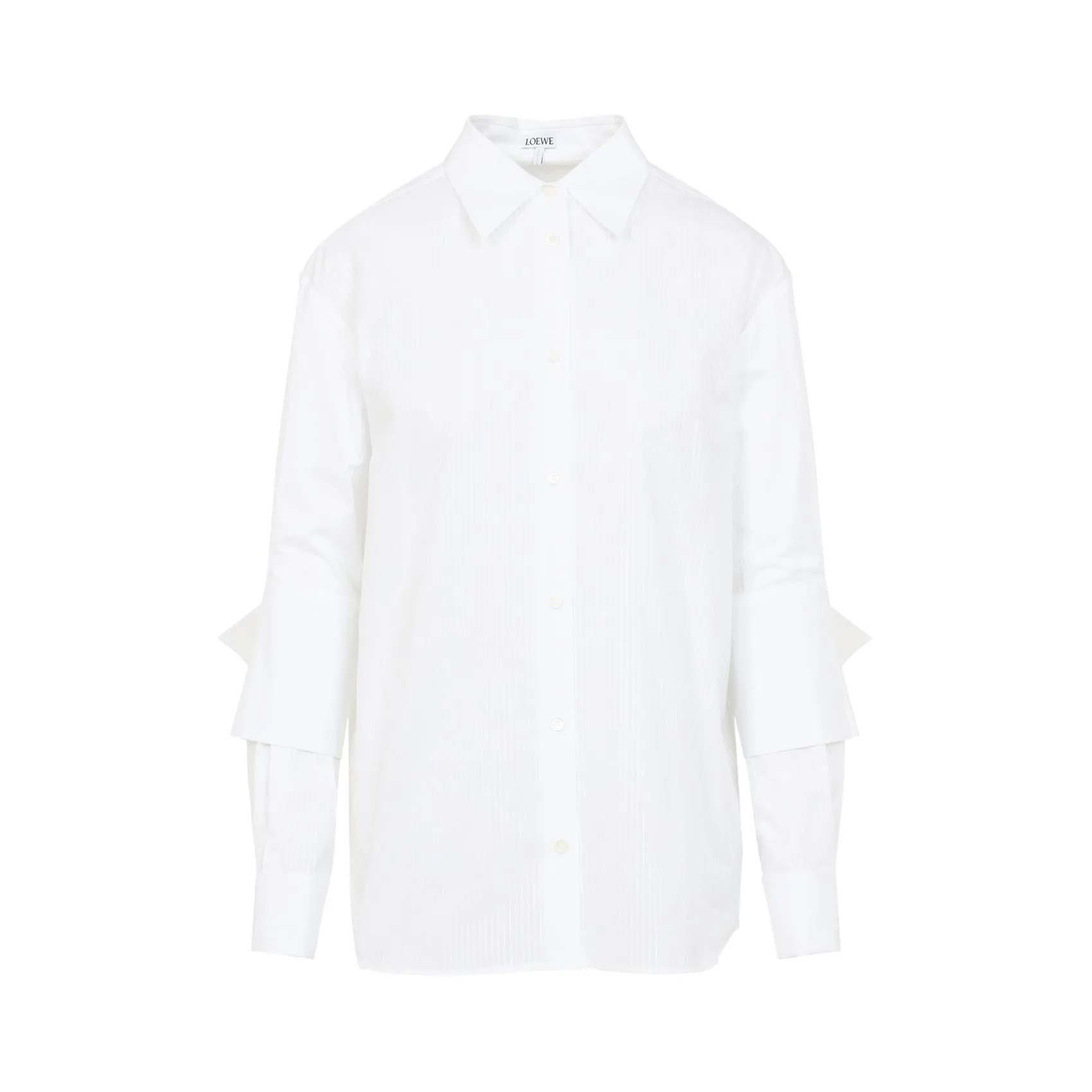 LOEWE COTTON POPLIN SHIRT WITH ANAGRAM PEBBLE CUFFLINKS sold by Lord & Taylor