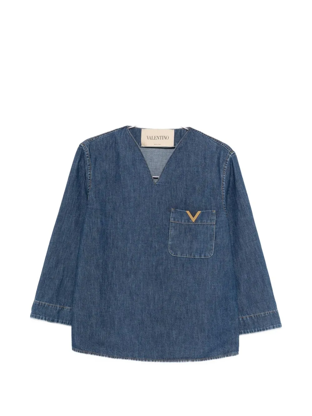 VLOGO SIGNATURE DENIM BLOUSE sold by Lord & Taylor