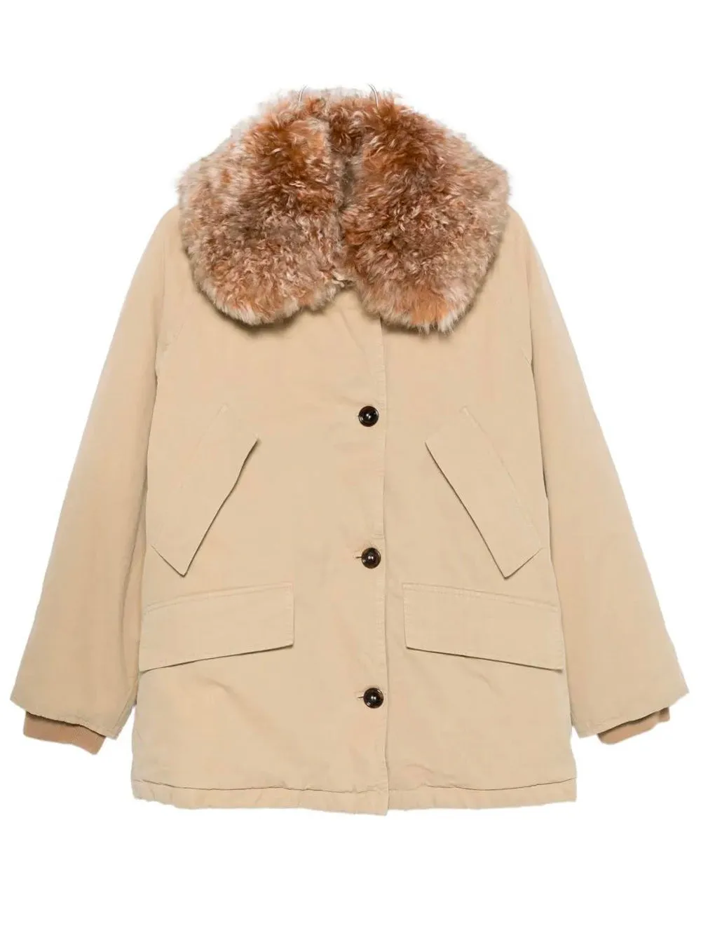 BEIGE COTTON DOWN JACKET sold by Lord & Taylor