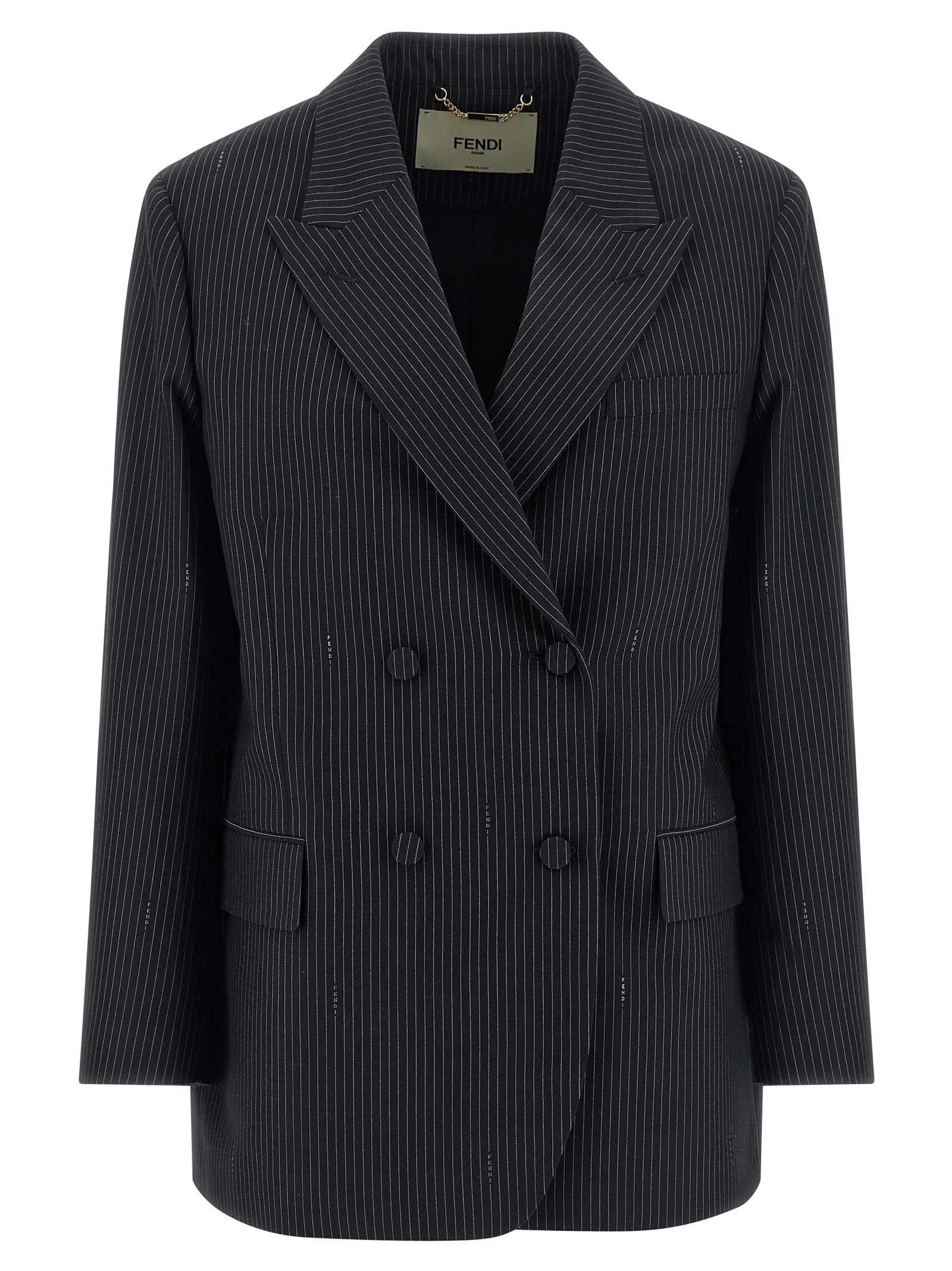 Pinstripe wool blazer sold by Lord & Taylor
