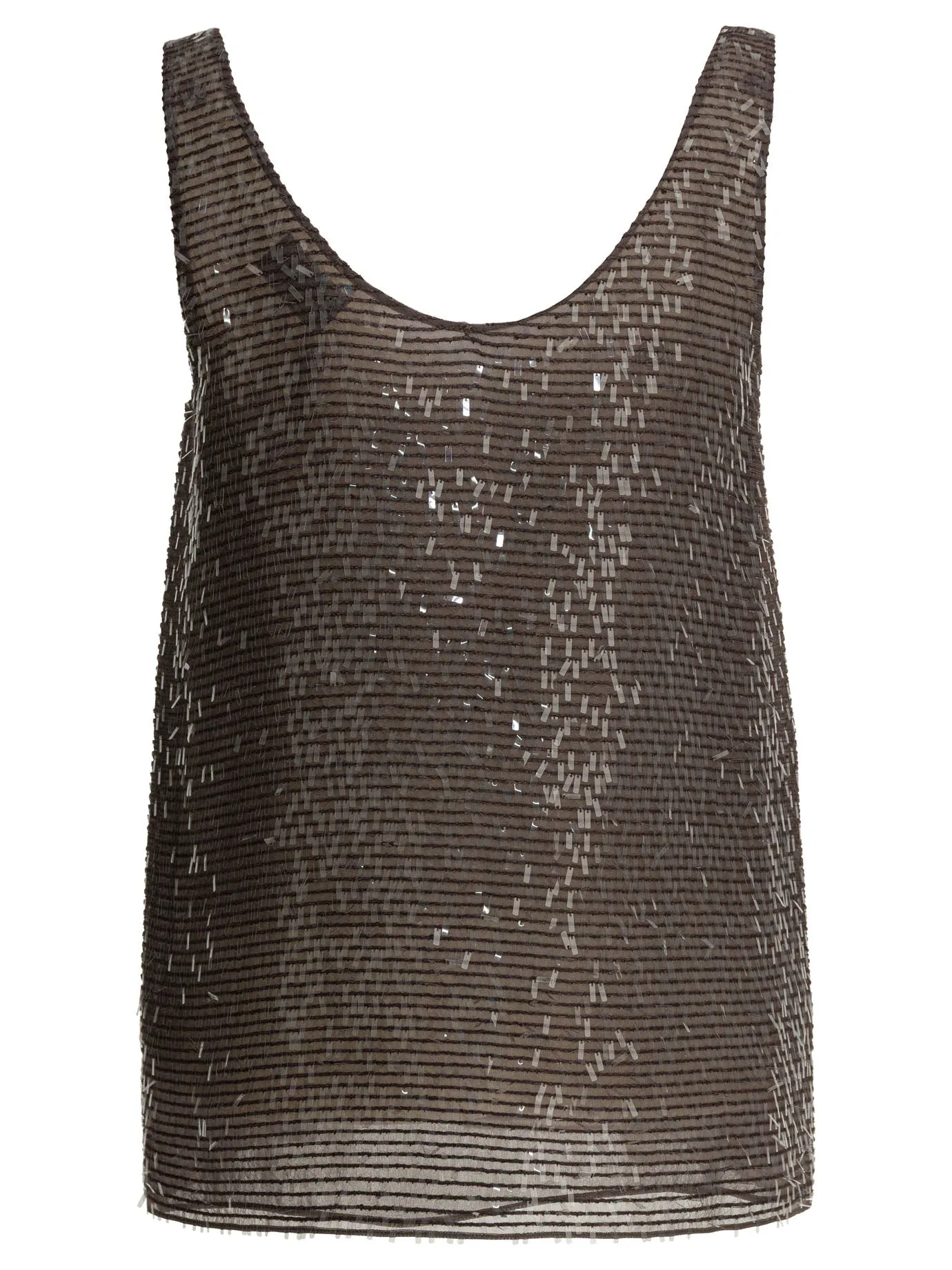 BROWN SILK TOP sold by Lord & Taylor product image thumbnail 2