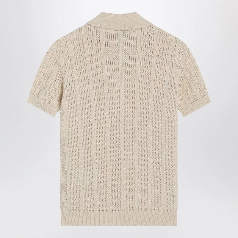 IVORY COTTON KNIT POLO SHIRT sold by Lord & Taylor product image thumbnail 2