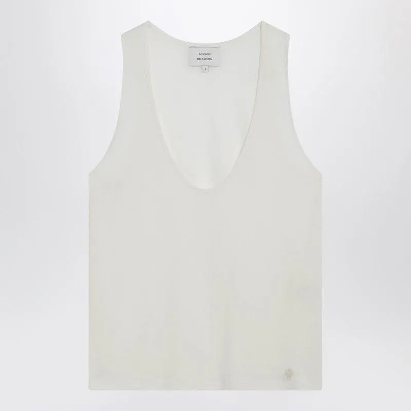 CANOTTA AVORIO IN JERSEY DI MISTO LANA sold by Lord & Taylor