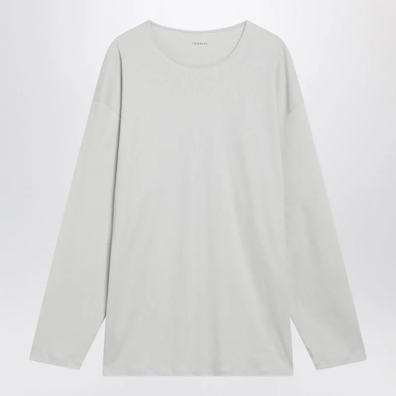 CHALKCOLORED COTTON AND SILK INTERLOCK TSHIRT sold by Lord & Taylor