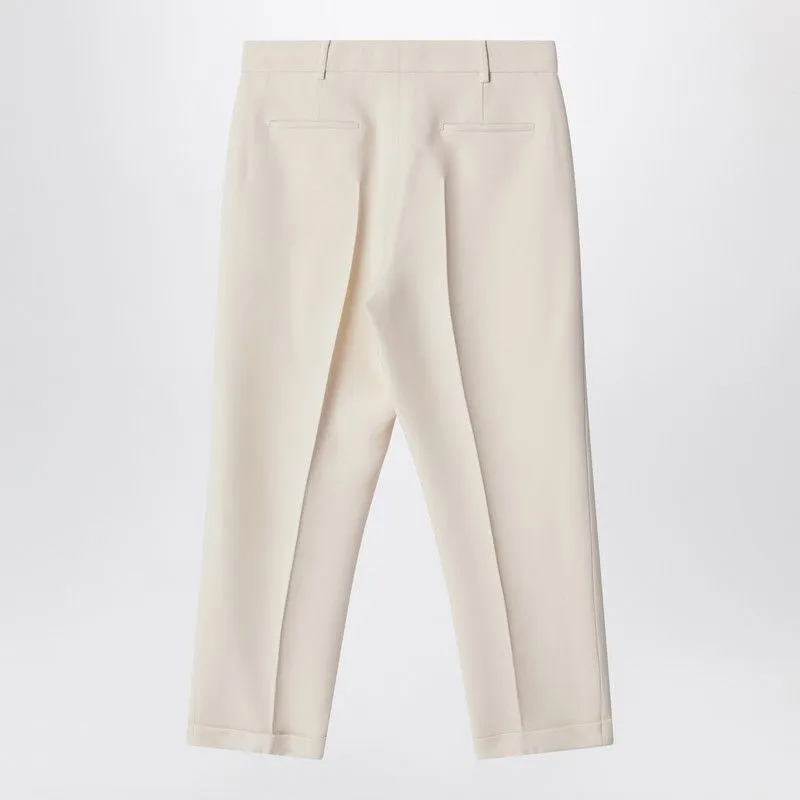 CREAM BEIGE WOOL AND SILK TROUSERS sold by Lord & Taylor product image thumbnail 2