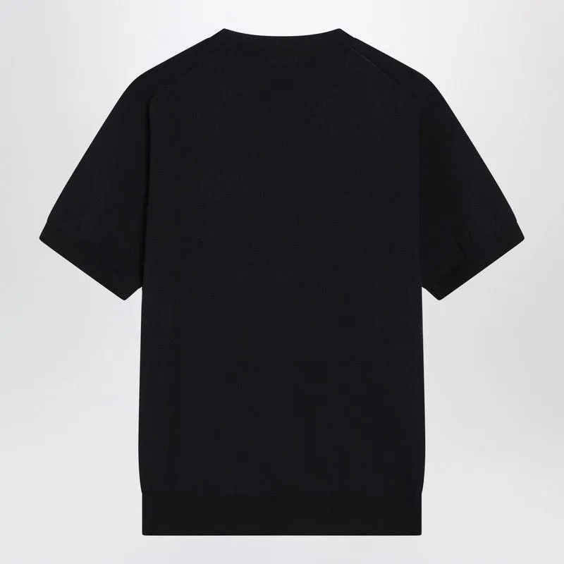 BLUE SILKBLEND SWEATER WITH LOGO sold by Lord & Taylor product image thumbnail 2