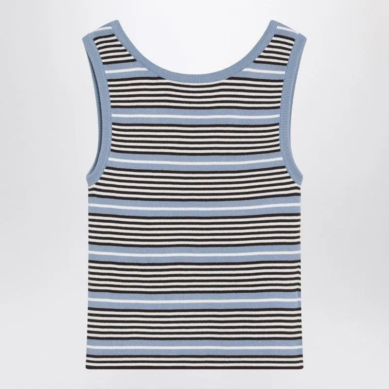 LIGHT BLUE AND WHITE STRIPED TANK TOP sold by Lord & Taylor product image thumbnail 2