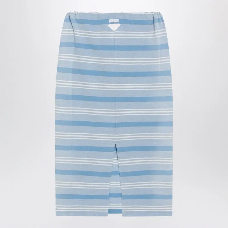 GONNA MIDI IN PIQUET A RIGHE CELESTE sold by Lord & Taylor product image thumbnail 2