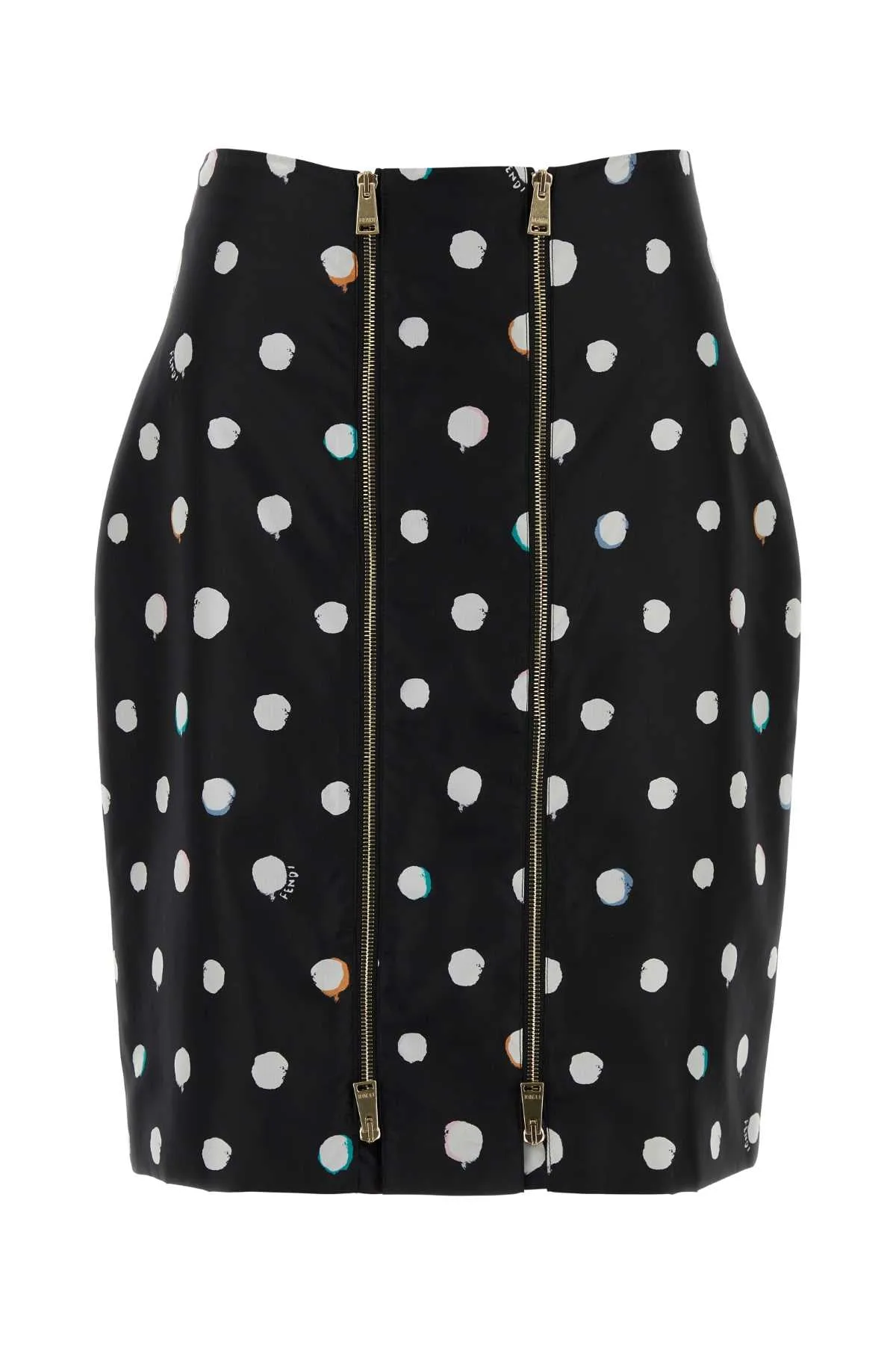 BLACK PRINTED TAFFETA SKIRT sold by Lord & Taylor