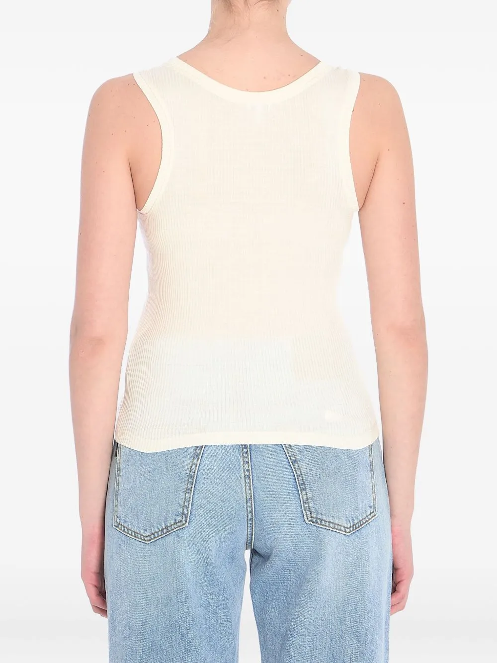 ANAGRAM RIBBED SILK TANK TOP sold by Lord & Taylor product image thumbnail 4