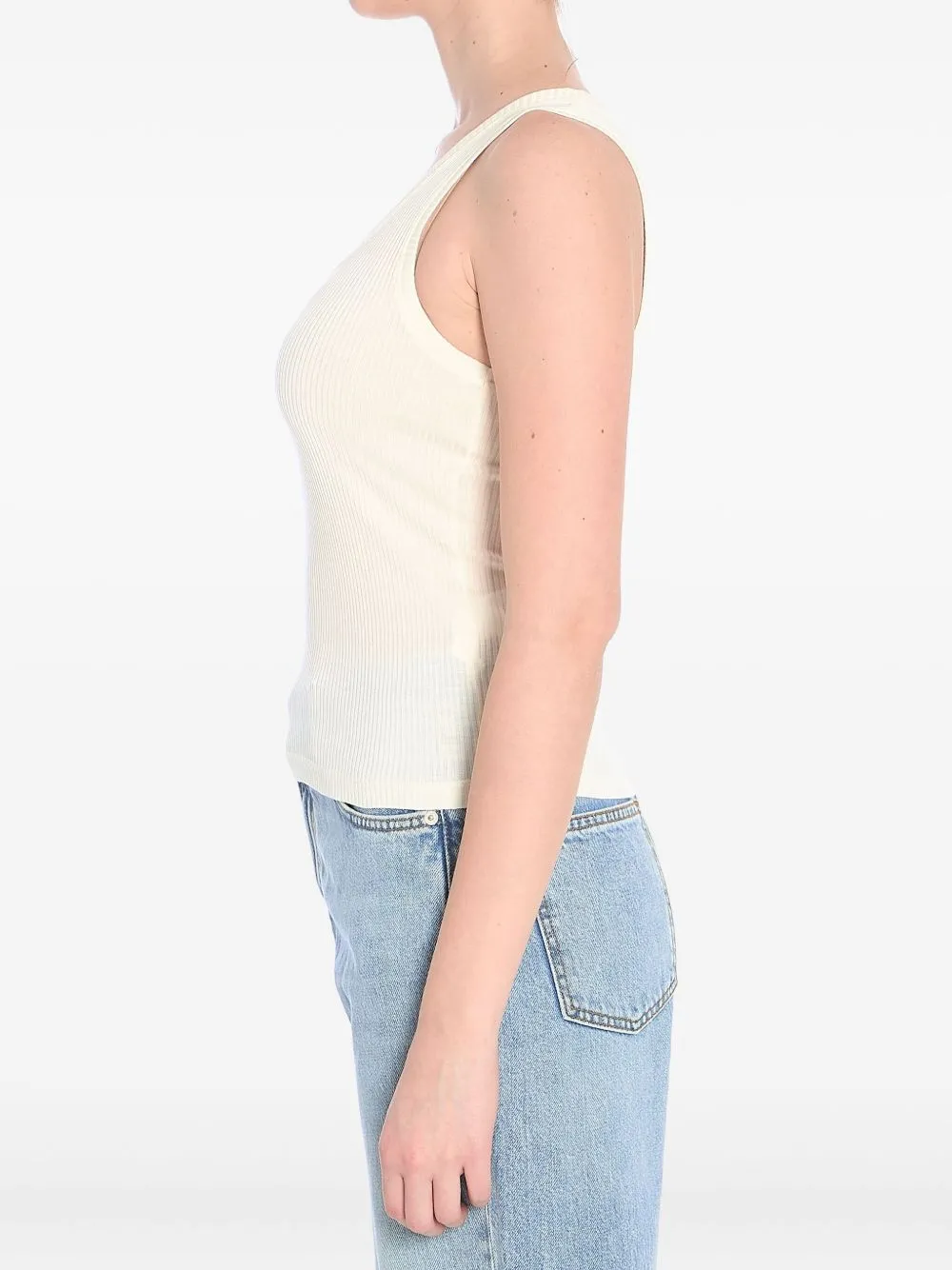 ANAGRAM RIBBED SILK TANK TOP sold by Lord & Taylor product image thumbnail 2