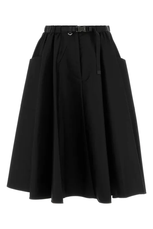 BLACK RE-NYLON SKIRT made by Prada
