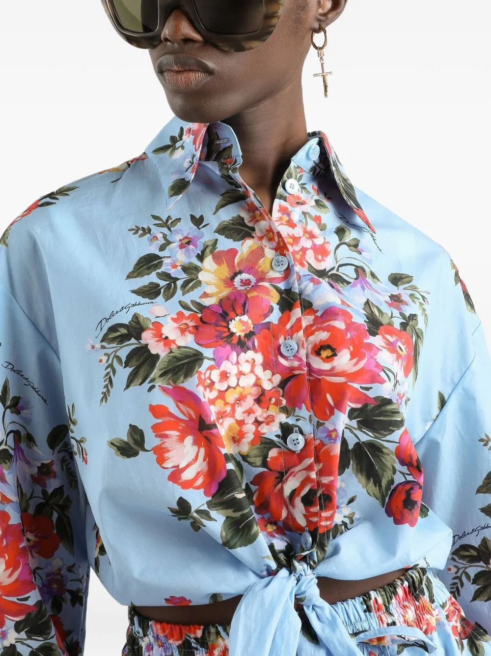 FLORAL BOUQUET-PRINT COTTON SHIRT sold by Lord & Taylor product image thumbnail 3