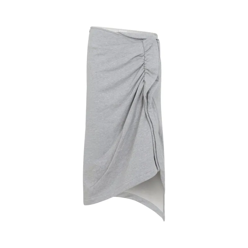GREY HANAM MIDI COTTON SKIRT made by Dries Van Noten