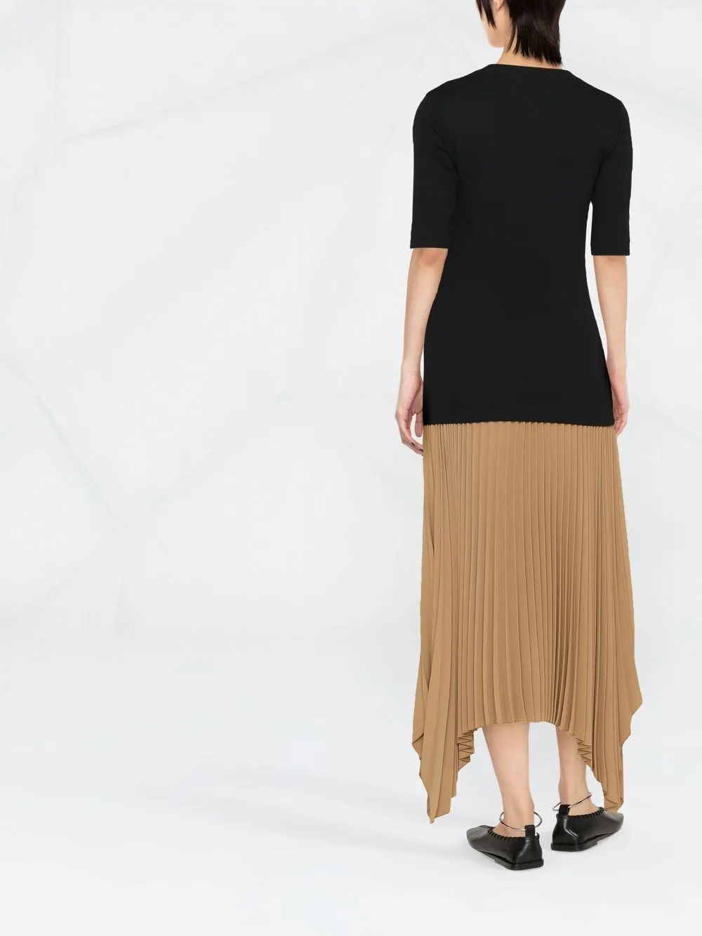 STRETCH COTTON RIBBED JERSEY TOP WITH PRECIOUS INSERT sold by Lord & Taylor product image thumbnail 2