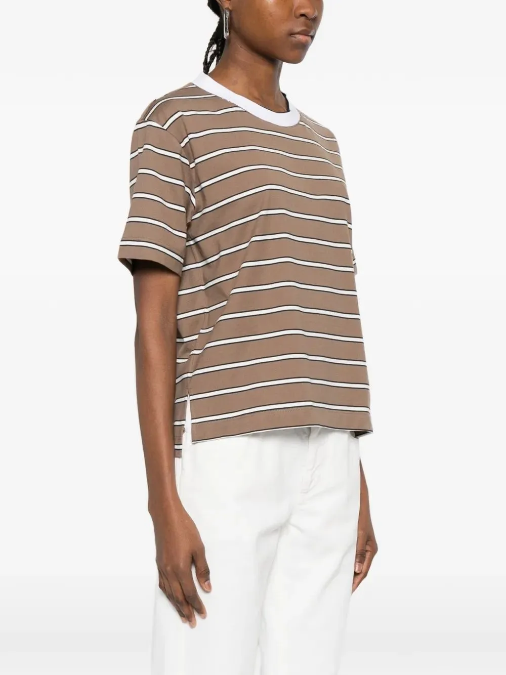 STRIPED COTTON T-SHIRT sold by Lord & Taylor product image thumbnail 3