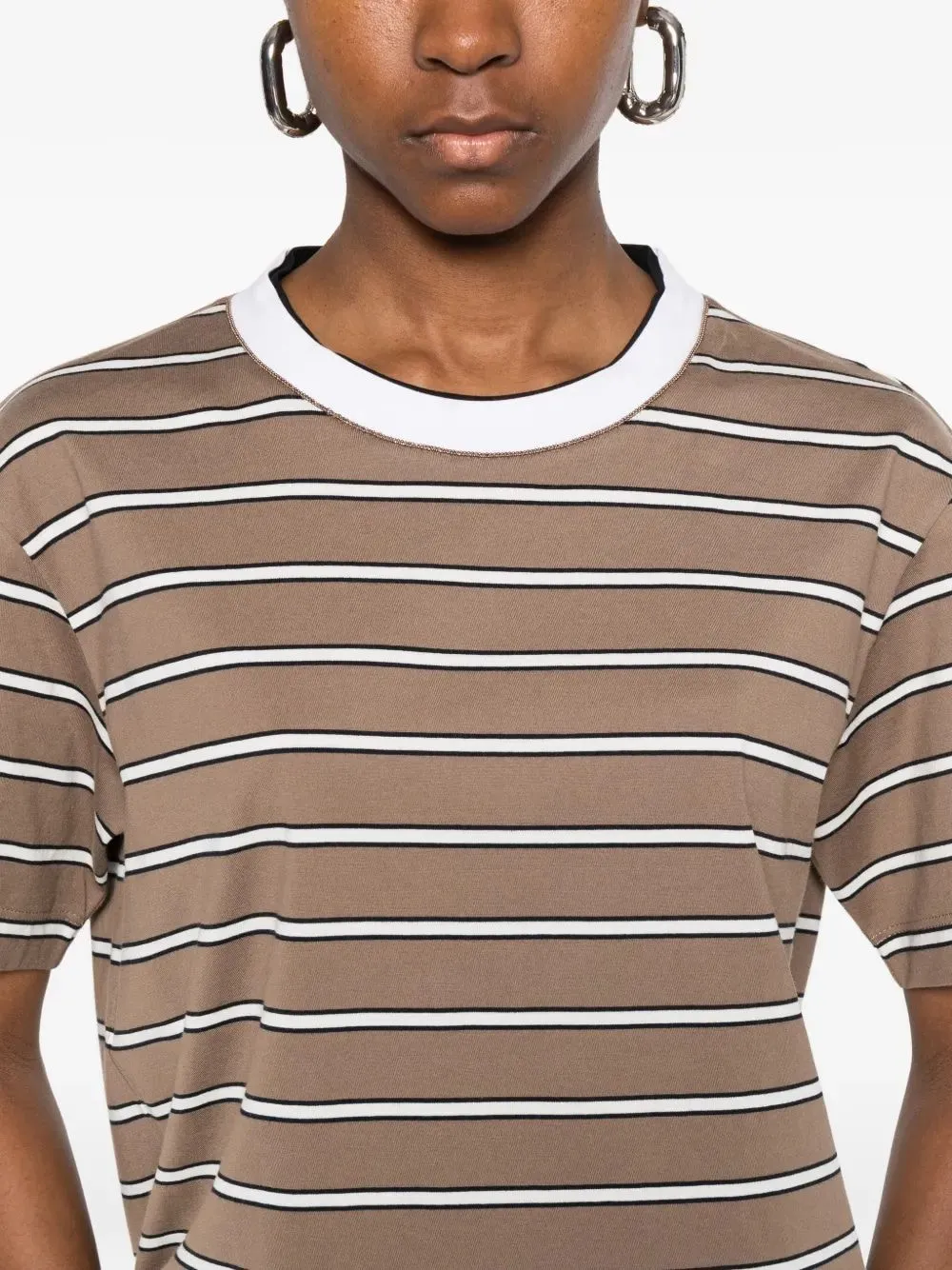 STRIPED COTTON T-SHIRT sold by Lord & Taylor product image thumbnail 5