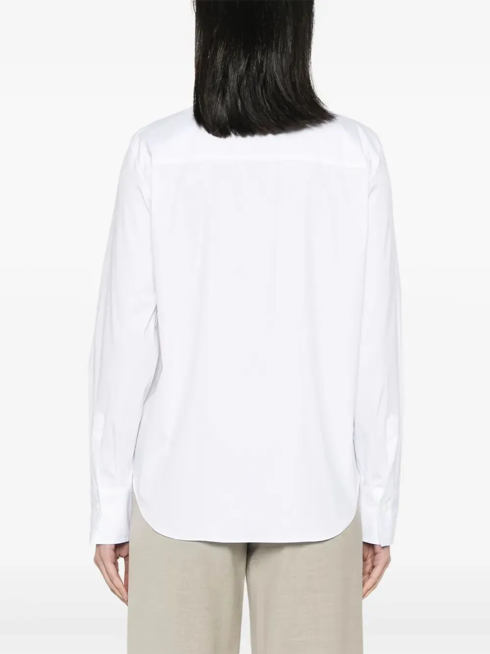 STRETCH COTTON POPLIN SHIRT WITH SHINY TRIM sold by Lord & Taylor product image thumbnail 4