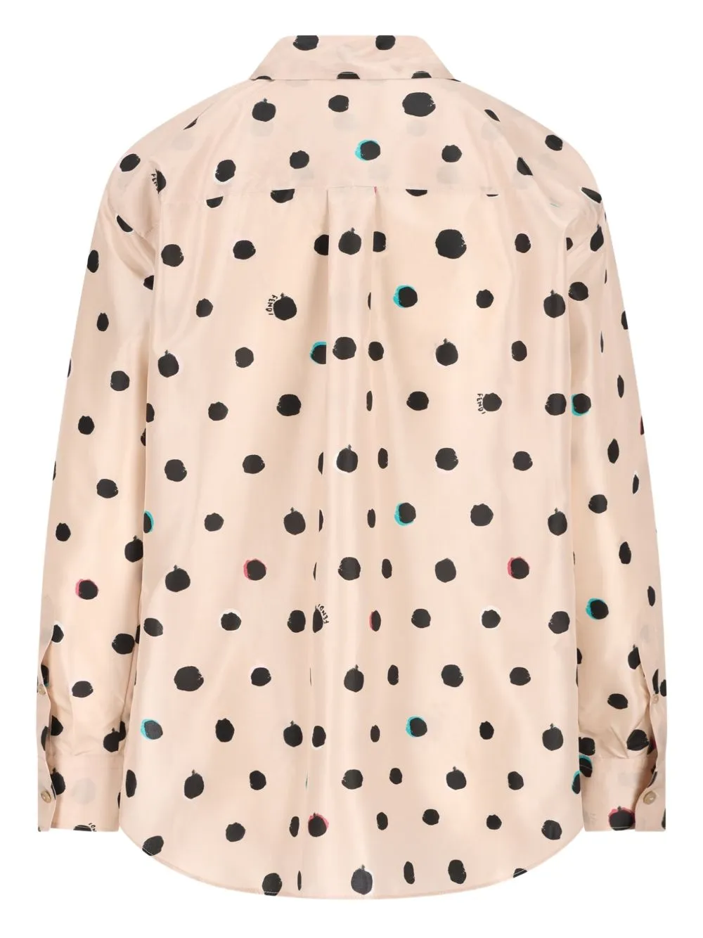 FALENA DOTS-PRINT TAFFETA OVERSIZED SHIRT sold by Lord & Taylor