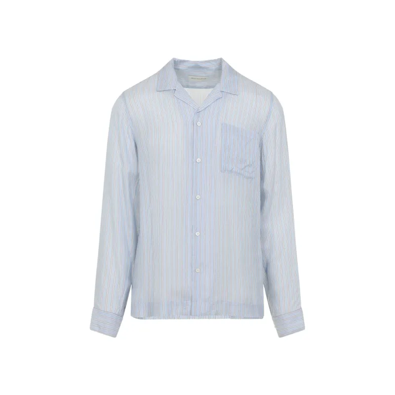 LIGHT BLUE CARLTY CUPRO SHIRT made by Dries Van Noten