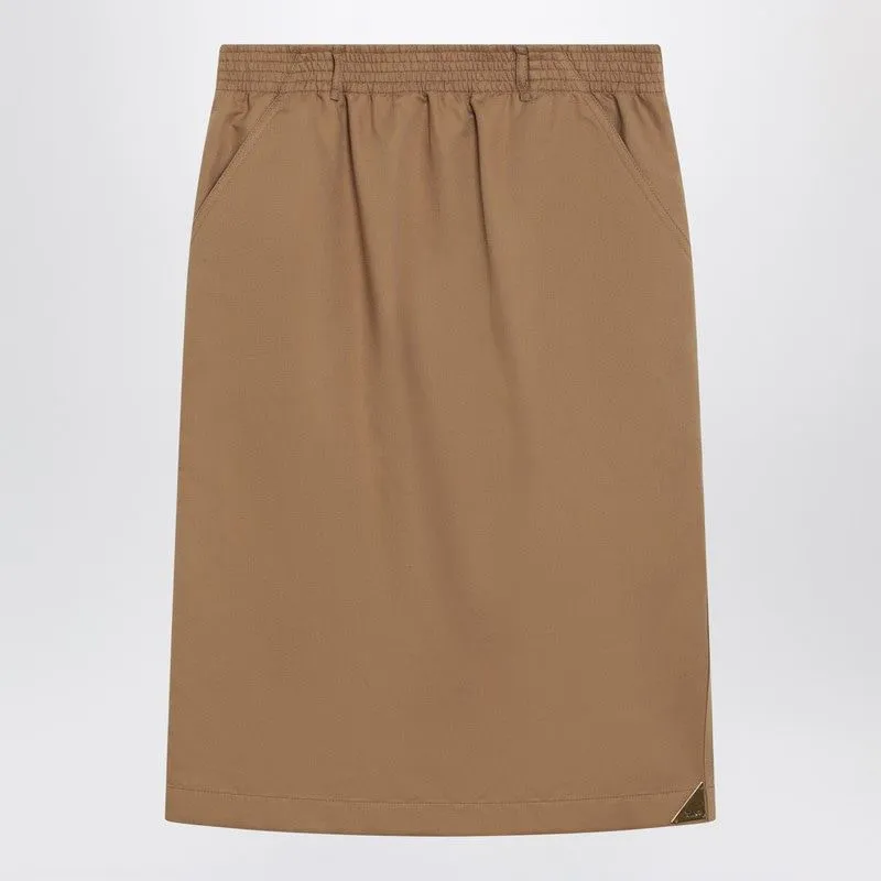 MIDI PENCIL SKIRT IN COTTON BLEND GABARDINE sold by Lord & Taylor