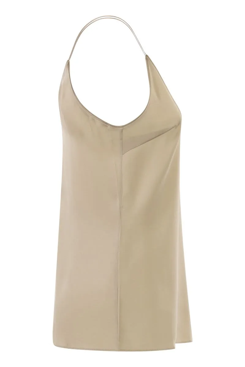 STRETCH SILK SATIN TOP sold by Lord & Taylor product image thumbnail 3