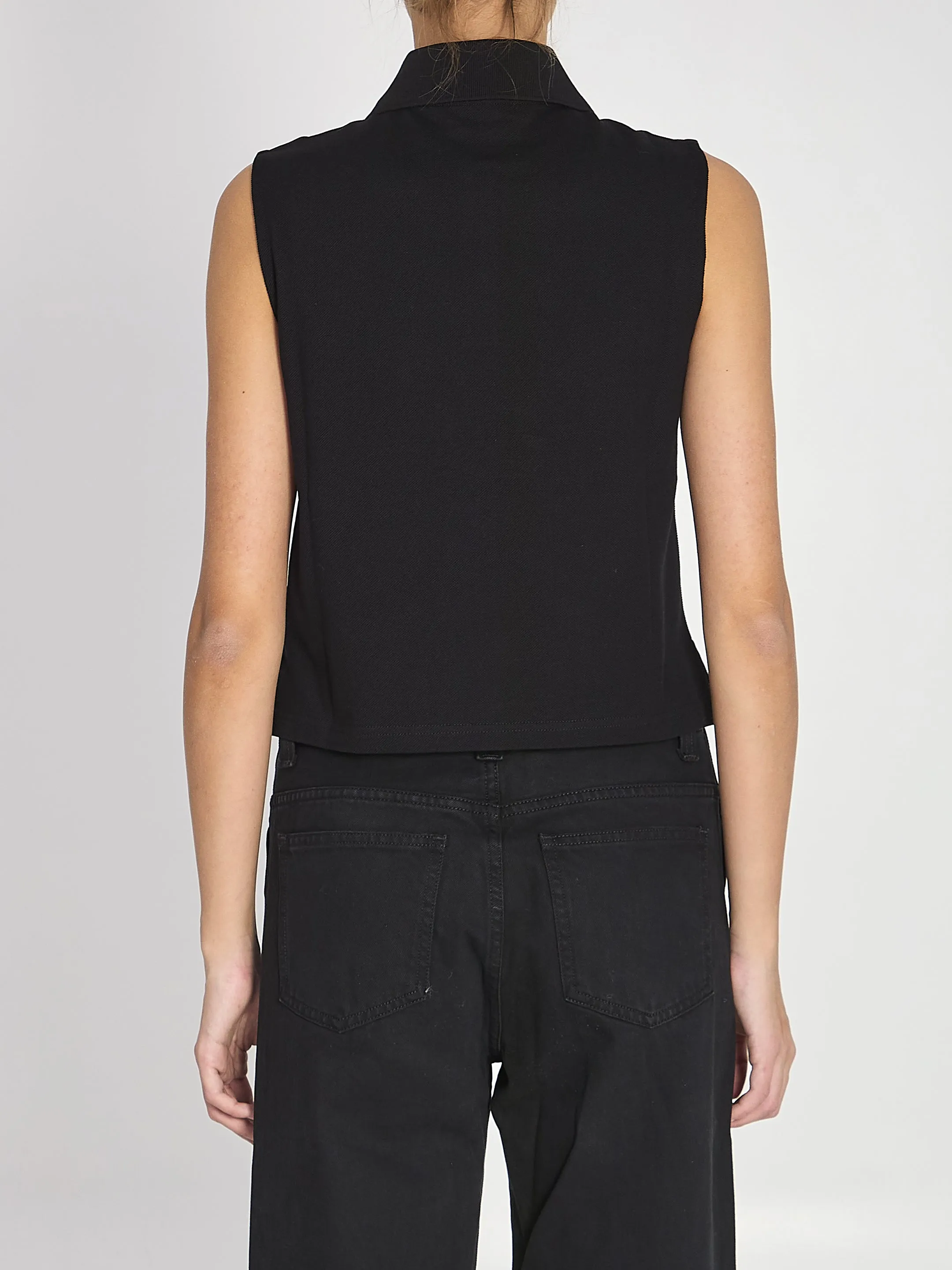 COTTON SLEEVELESS POLO SHIRT sold by Lord & Taylor product image thumbnail 4