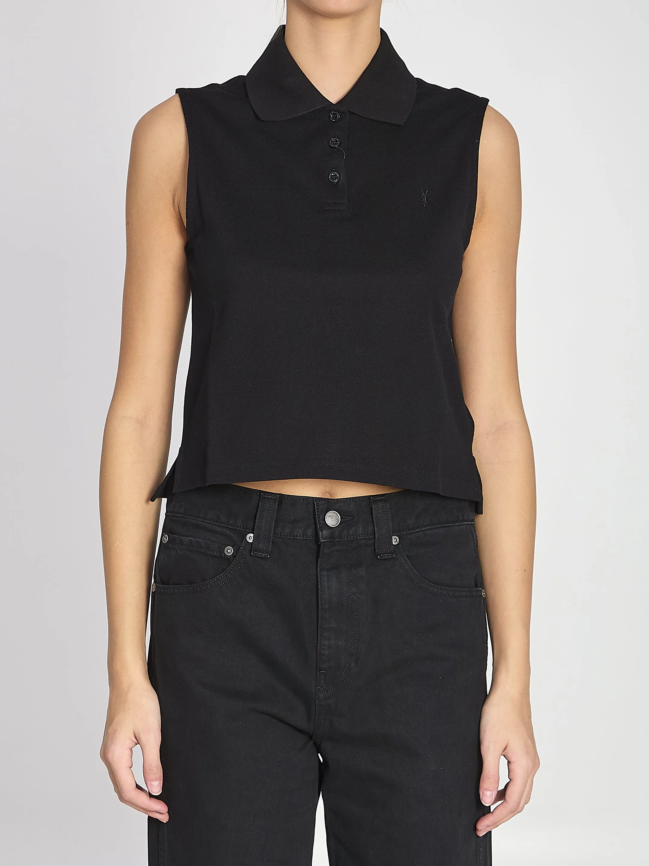 COTTON SLEEVELESS POLO SHIRT sold by Lord & Taylor