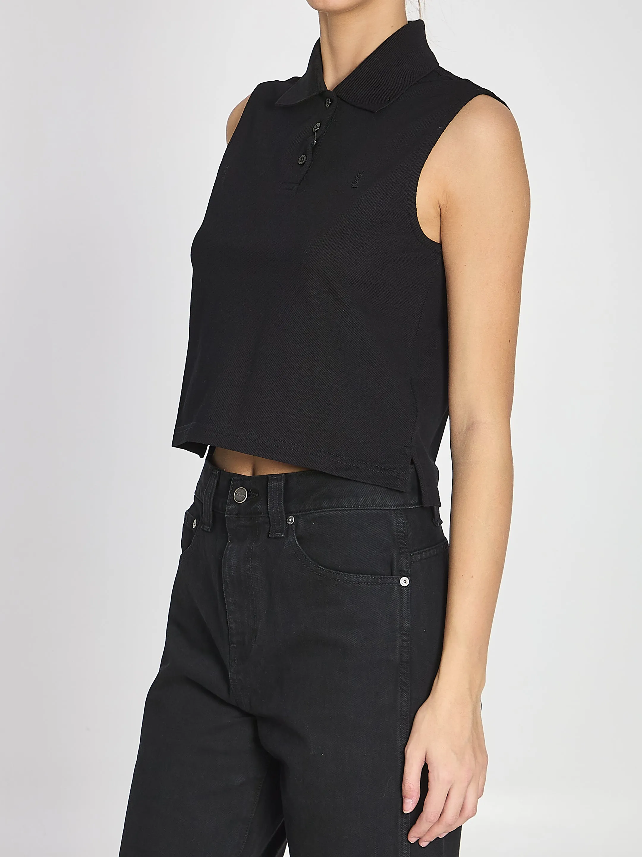 COTTON SLEEVELESS POLO SHIRT sold by Lord & Taylor product image thumbnail 2